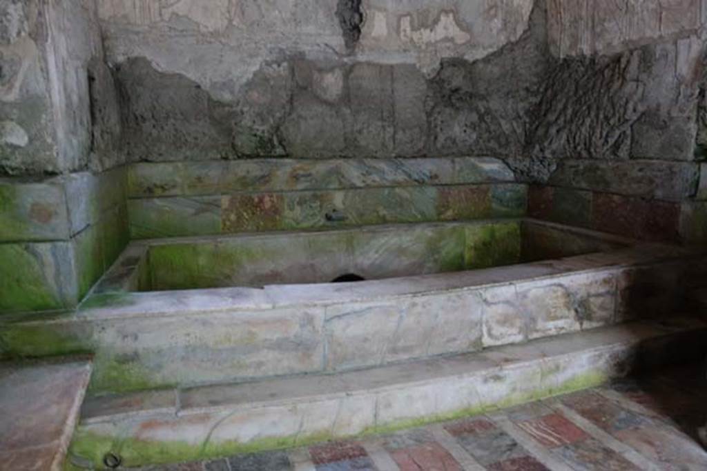 Suburban Baths, Herculaneum. June 2014. Looking north to hot plunge bath in original smaller caldarium. Photo courtesy of Michael Binns.